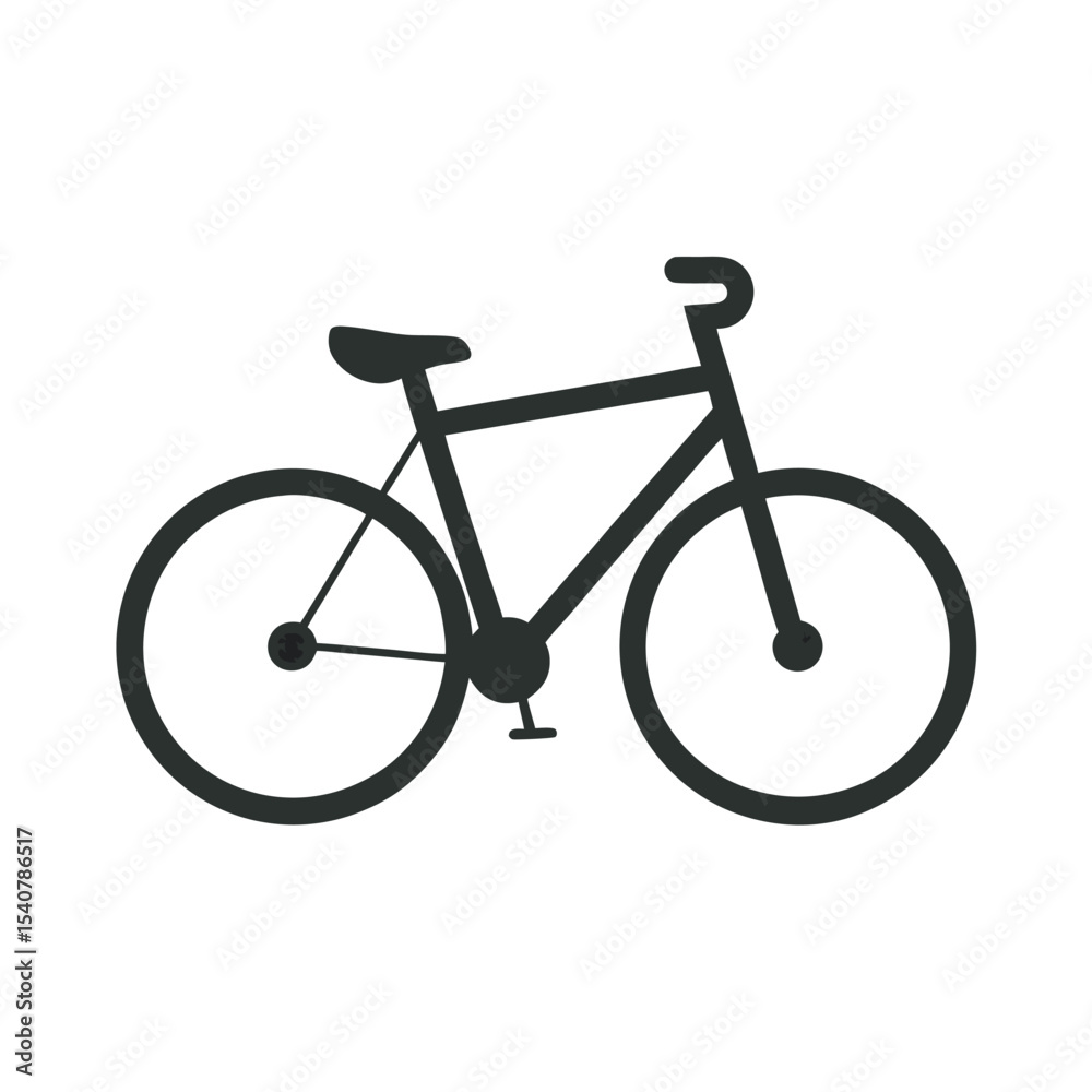 Fototapeta premium Vintage Bicycle Cruiser Silhouette Vector Illustration