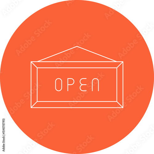Open icon single icon vector illustration