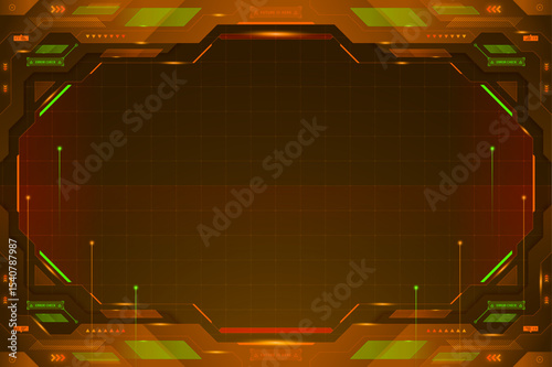 Abstract Futuristic Technology Frame Background