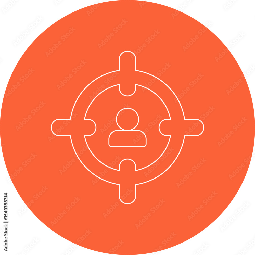 Obraz premium Target icon single icon vector illustration