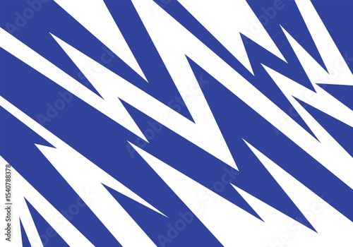 Bold colourful design with spiky elements and a playful zigzag line motif