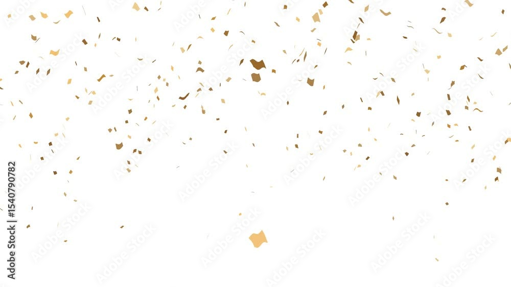 glitter background with gold slowly falling confetti. Confetti explosions on a black background. 4K animation Colorful confetti fireworks explode on white background, Animation of Confetti bursting