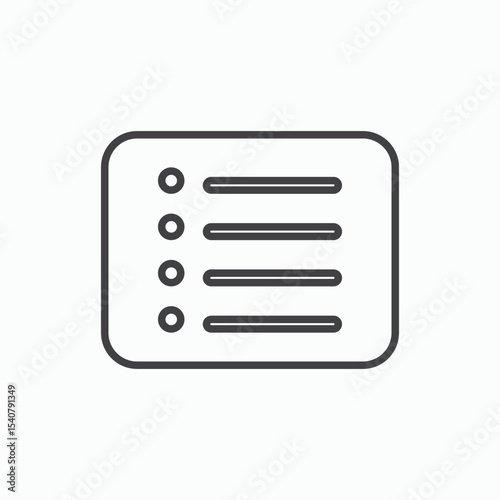 Menu list button icon