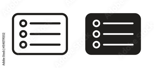 Menu list button icon