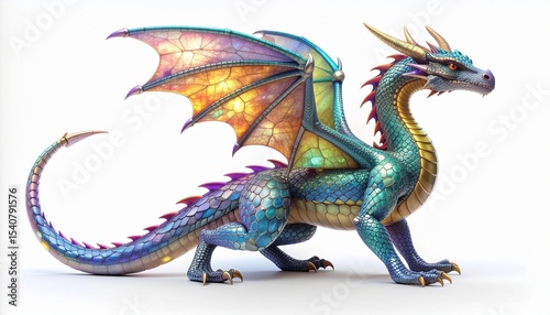 dragon on white background
