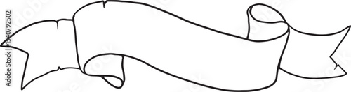 Collection of hand-drawn ribbon banners and scroll designs, perfect for adding an elegant touch to any project. Ideal for titles, labels, badges, and decorative elements. Includes various shapes.
