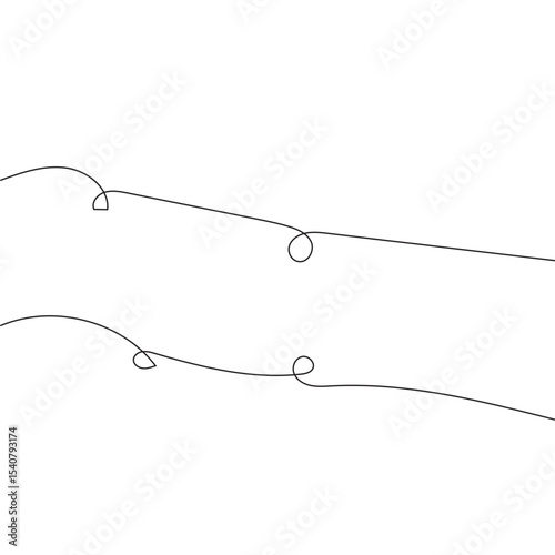 Abstract Line Art Design Two Parallel Lines Simple Minimalist Sketch