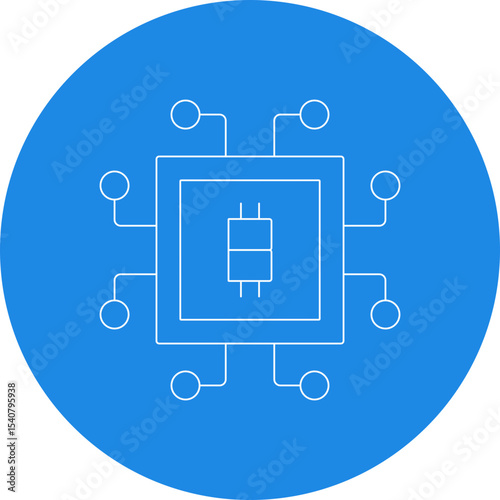 Chip board single icon vector illustration
