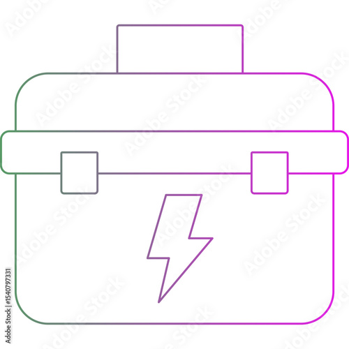 Electric suitcase single icon vector illustration