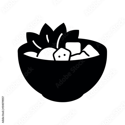 Healthy Buddha Bowl with Tofu and Veggies Vector One