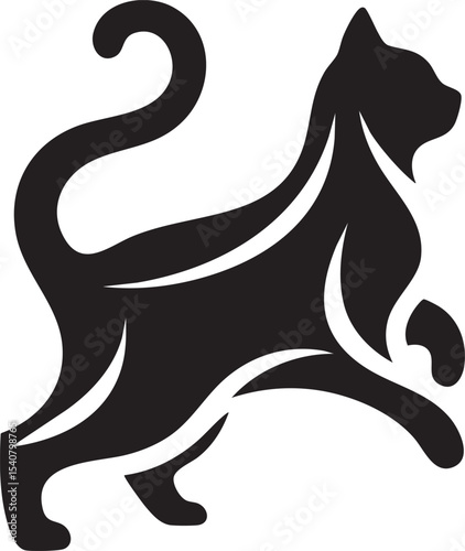 Sleek Black Cat Illustration Amazing Art Design Ideas Inspiration