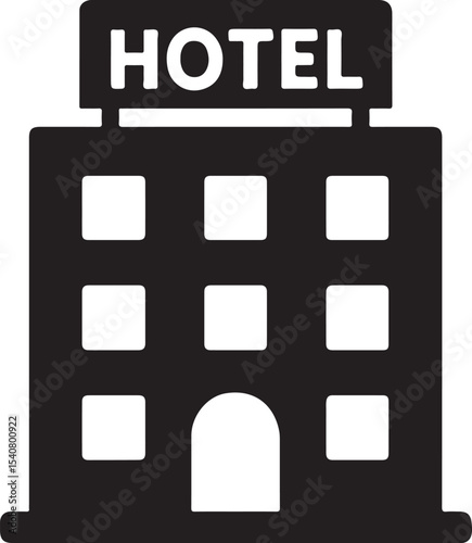 Hotel Building Icon Simple and Modern Design for Websites and Apps