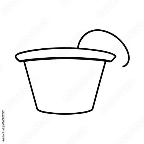 Overturned wicker basket spilling its contents detailed vector illustration