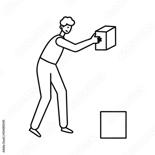 Customer reaching for product on shelf detailed vector illustration for e commerce retail and marketing