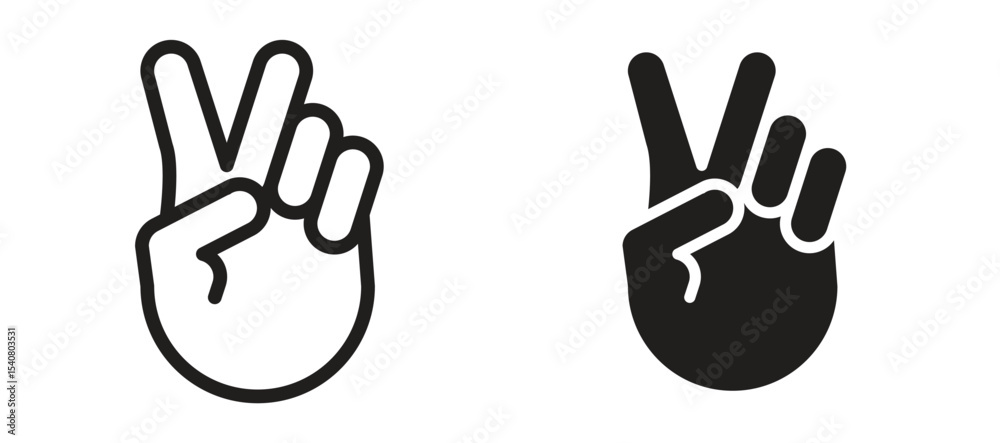 Obraz premium Hand peace icon