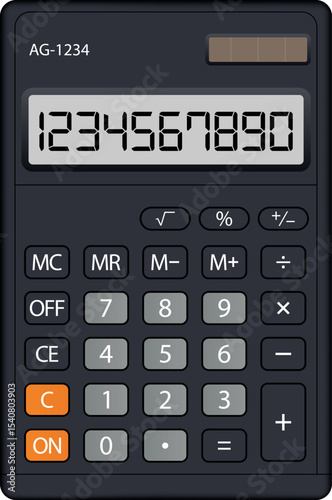 Digital Calculator Vector Mockup