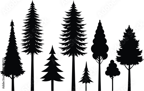 vector-silhouette-image-of-8-different-black-pine-.eps