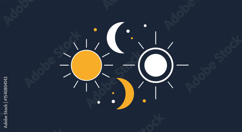 Celestial Bodies Sun Moon Stars Cosmic Patterns Night Sky Astrology Astronomy Celestial Elements