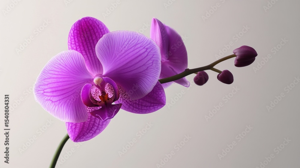 Obraz premium Close-up of a vibrant purple orchid
