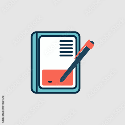 Minimalist planner and pen in neutral tones, productivity and organization tools with copy space
