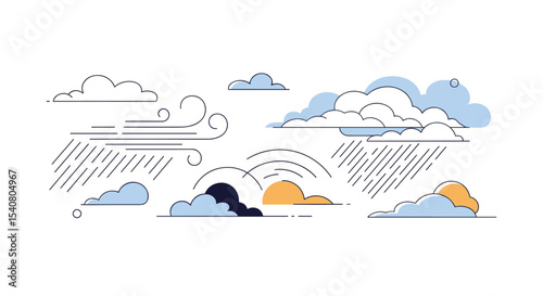 Weather Forecast: Unpredictable Mix of Rain Clouds and Occasional Sunshine Throughout The Day