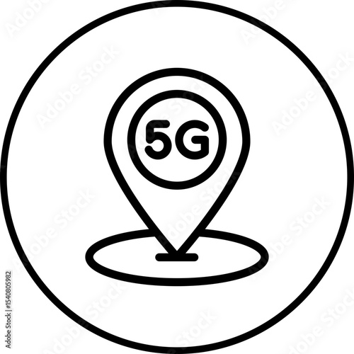 Location 5g single icon vector illustration
