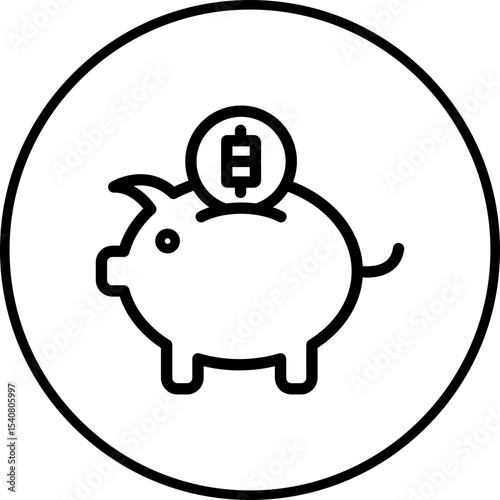 Money saver single icon vector illustration