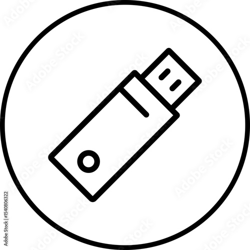 Usb single icon vector illustration