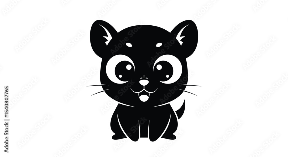 Obraz premium Adorable Cartoon Cat Animation With Playful Expressions Perfect for Children's Content and Online Media