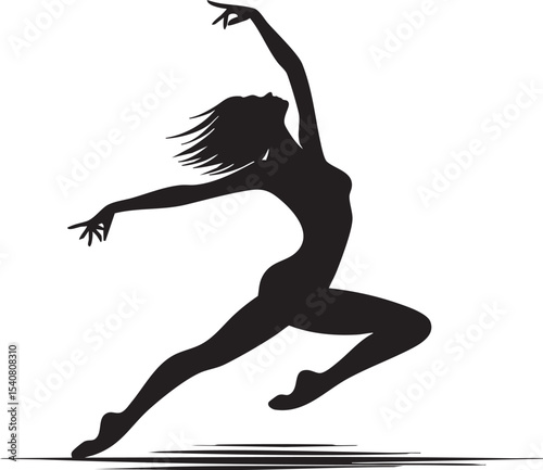 Dancing Silhouette Graceful Movement And Artistic Expression Captured Beautifully