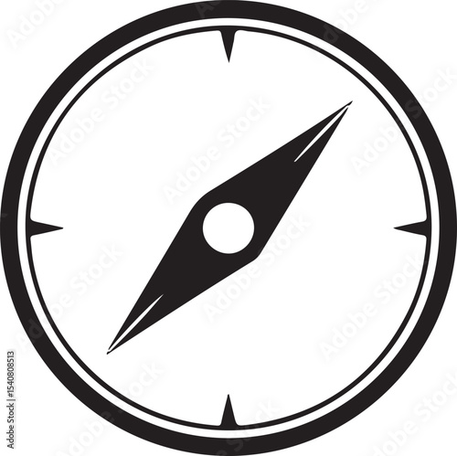Navigate Your Journey A Simple Compass Illustration