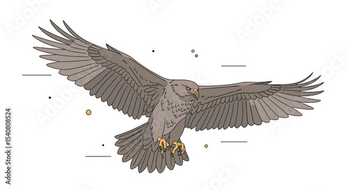 Soaring Majesty A Glimpse into the Graceful Flight of a Majestic Bird of Prey