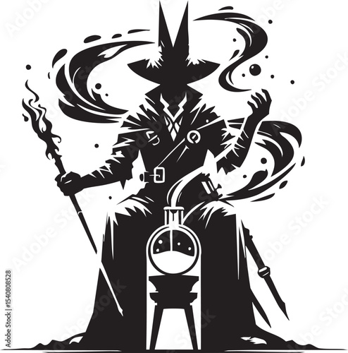 Enchanting Sorcerer A Captivating Digital Art Illustration