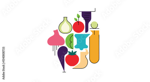 A Vibrant Collection of Colorful Fruits and Vegetables Making a Wholesome Composition