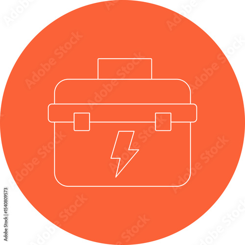 Electric suitcase single icon vector illustration