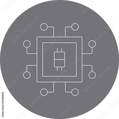Chip board single icon vector illustration
