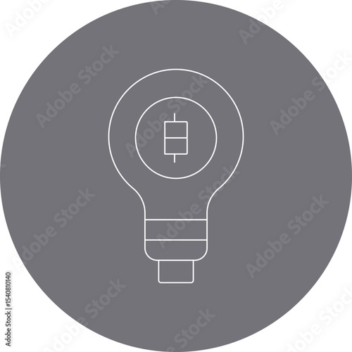 Coin idea single icon vector illustration