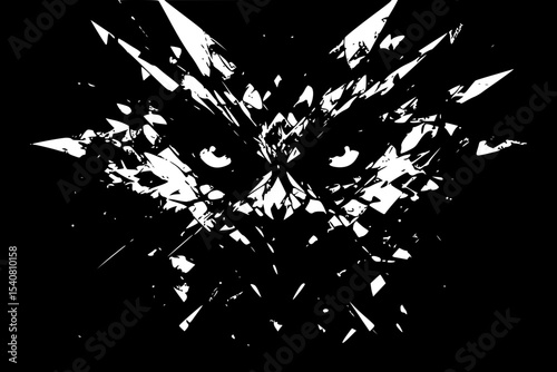 Shattered Identity: Abstract Black and White Portrait
Fragmented Mind: Conceptual Face Illustration
Abstract Disintegration: Face Breaking Apart
High Contrast Graphic Art of a Human Face
Dark Fantasy: