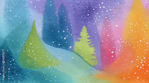 Christmas pattern watercolor painting background
