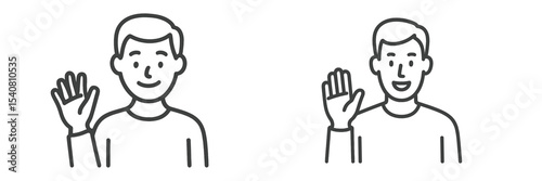 People waving hello in a friendly gesture during a sunny day outdoors in a casual setting