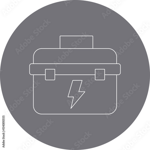 Electric suitcase single icon vector illustration