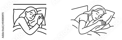 People sleeping peacefully in bed during the night in a calm and relaxing bedroom environment