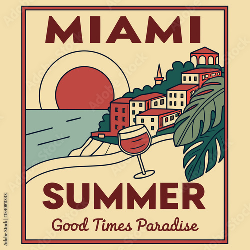 Miami Summer Vacation Good Times Paradise Coastal Scene