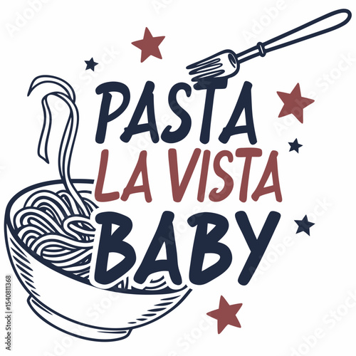 Pasta La Vista Baby Food Illustration Design