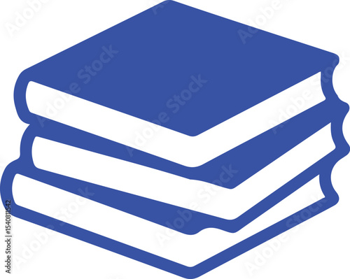 Stack of three books icon illustration