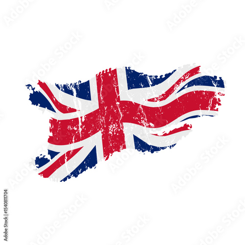 grunge-style Union Jack – United Kingdom flag vector illustration