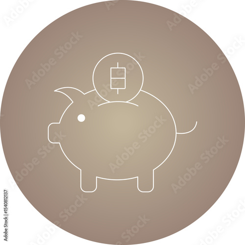 Money saver single icon vector illustration