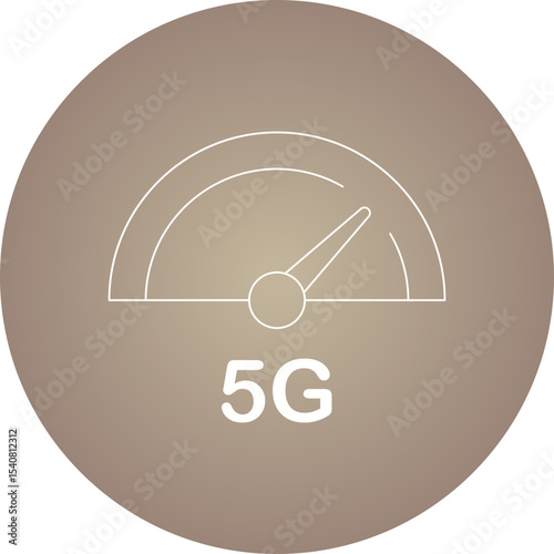 5g speed single icon vector illustration