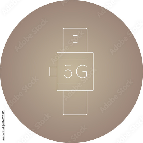 5g watch single icon vector illustration