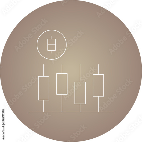 Analytic graph single icon vector illustration